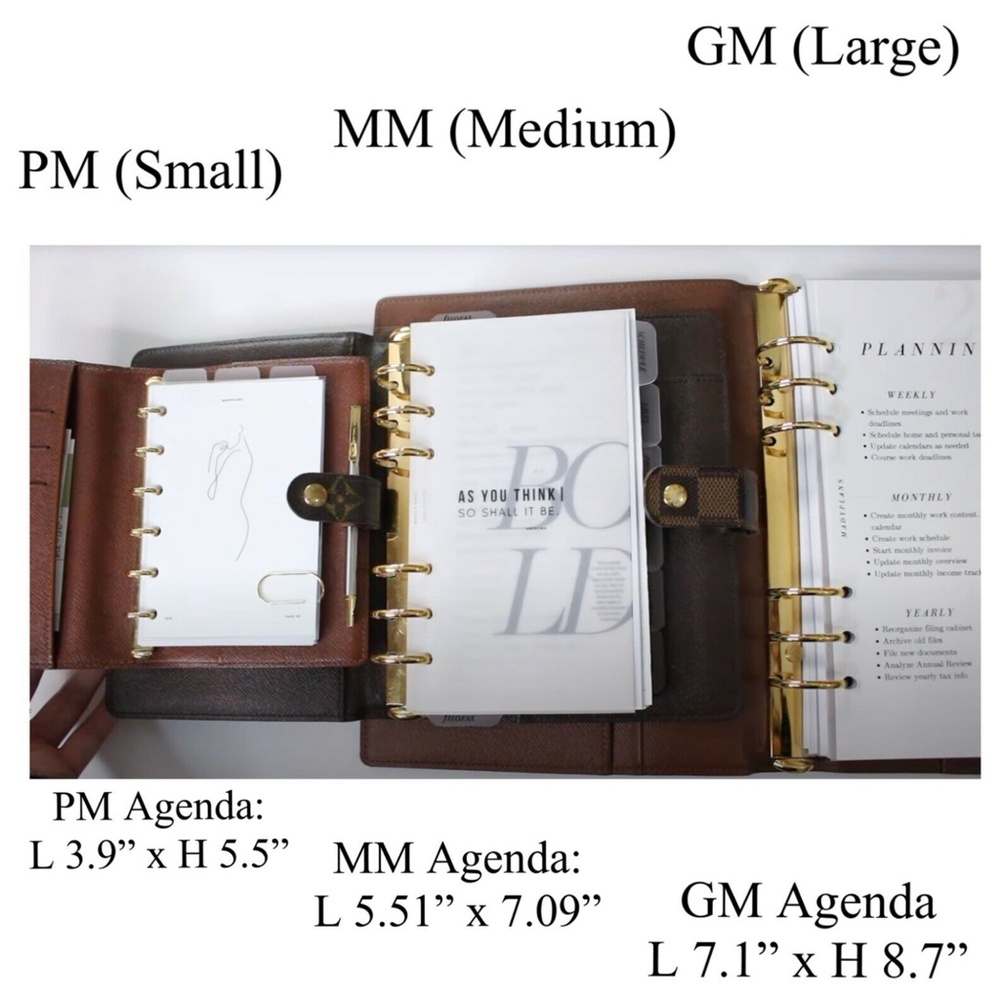 2026 Calendar Fits Louis Vuitton PM/MM/GM Agenda Insert + Filler Paper + Pen - Picture 15 of 16